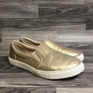 143 Girl Gold Slip On Sneakers